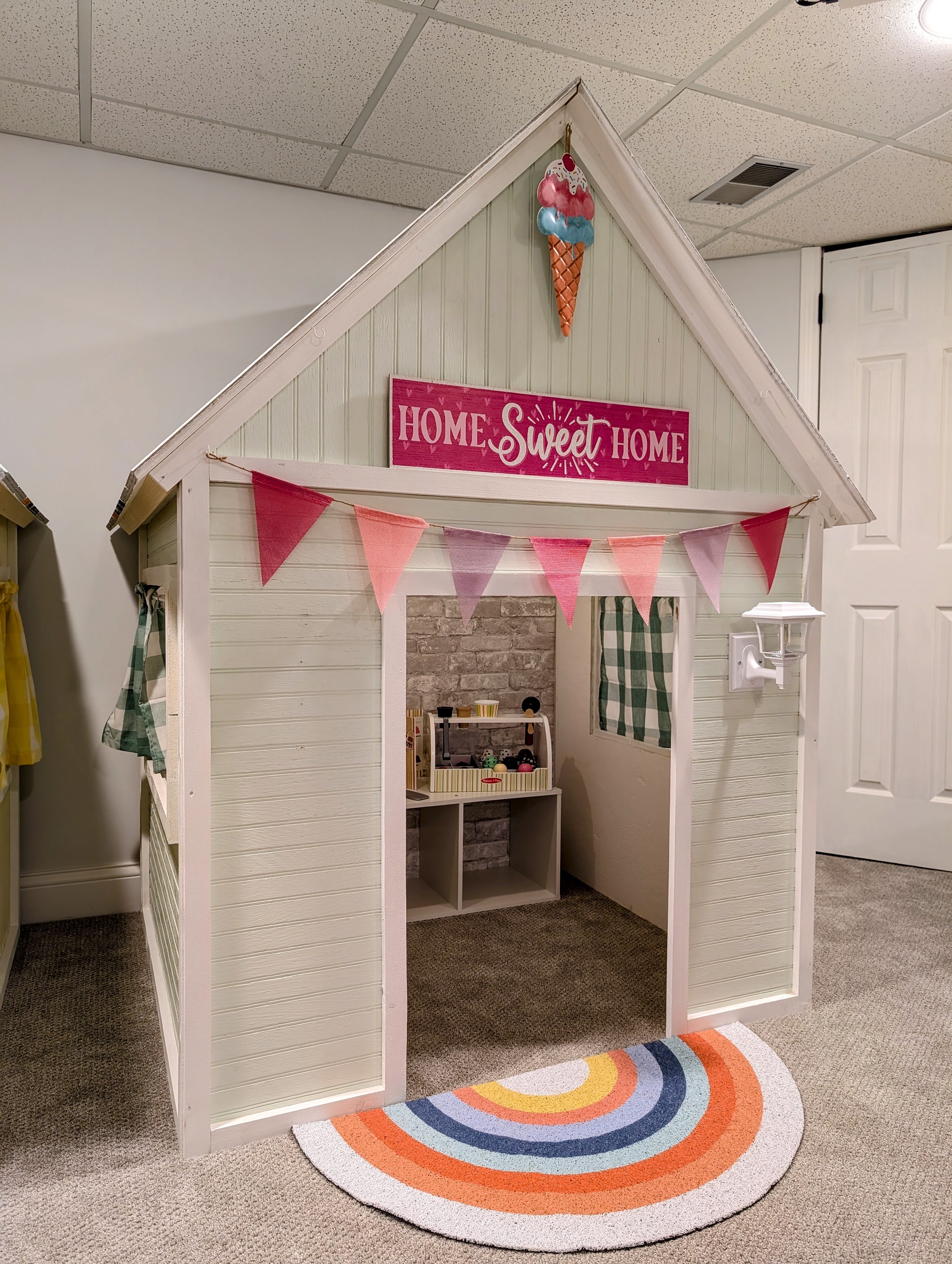 Completed custom playhouse showcasing quality and design variety